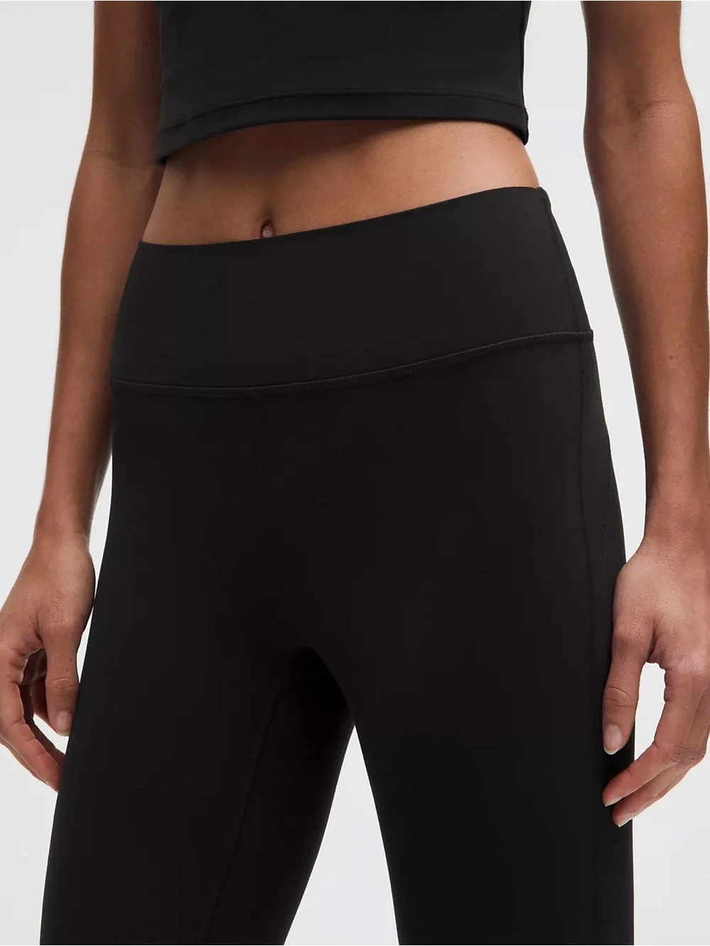 Lululemon Groove Pant Flare Super High-Rise size 12 black wide leg bottom 32.5” - Picture 4 of 9